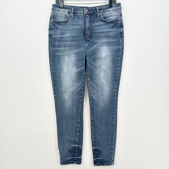 Judy Blue Jeans Womens 15 32 Skinny Ankle High Rise Blue Stretch Dark Denim - Picture 1 of 13